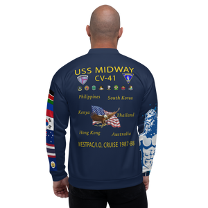 USS Midway (CV-41) 1987-88 FP Cruise Jacket - Shellback