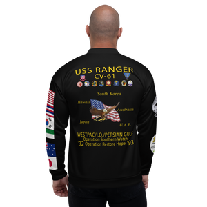 USS Ranger (CV-61) 1992-93 FP Cruise Jacket - Black
