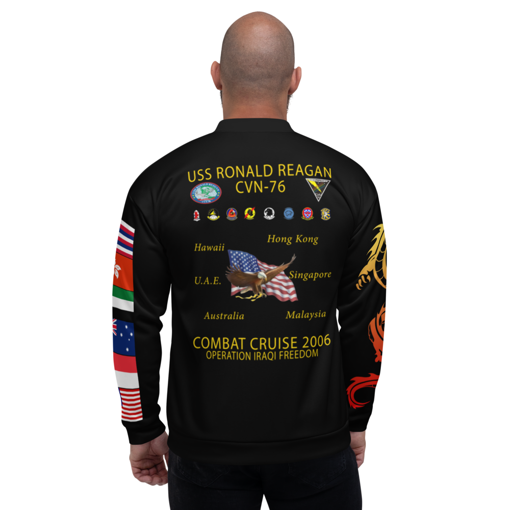 USS Ronald Reagan (CVN-76) 2006 FP Cruise Jacket - WestPac – back view, white