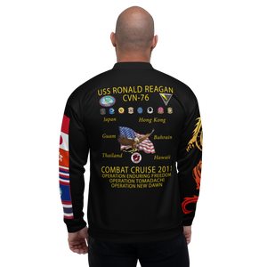 USS Ronald Reagan (CVN-76) 2011 FP Cruise Jacket - WestPac – back view, white