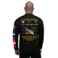 USS Theodore Roosevelt (CVN-71) 2017-18 FP Cruise Jacket - Black – back view, white