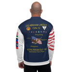USS Abraham Lincoln (CVN-72) 1991 FP Cruise Jacket - All American – back view, white