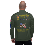 USS Abraham Lincoln (CVN-72) 2000-01 FP Cruise Jacket - Green – back view, white