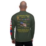 USS Abraham Lincoln (CVN-72) 2002-03 FP Cruise Jacket - Green – back view, white