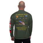 USS Abraham Lincoln (CVN-72) 2010-11 FP Cruise Jacket - Green – back view, white