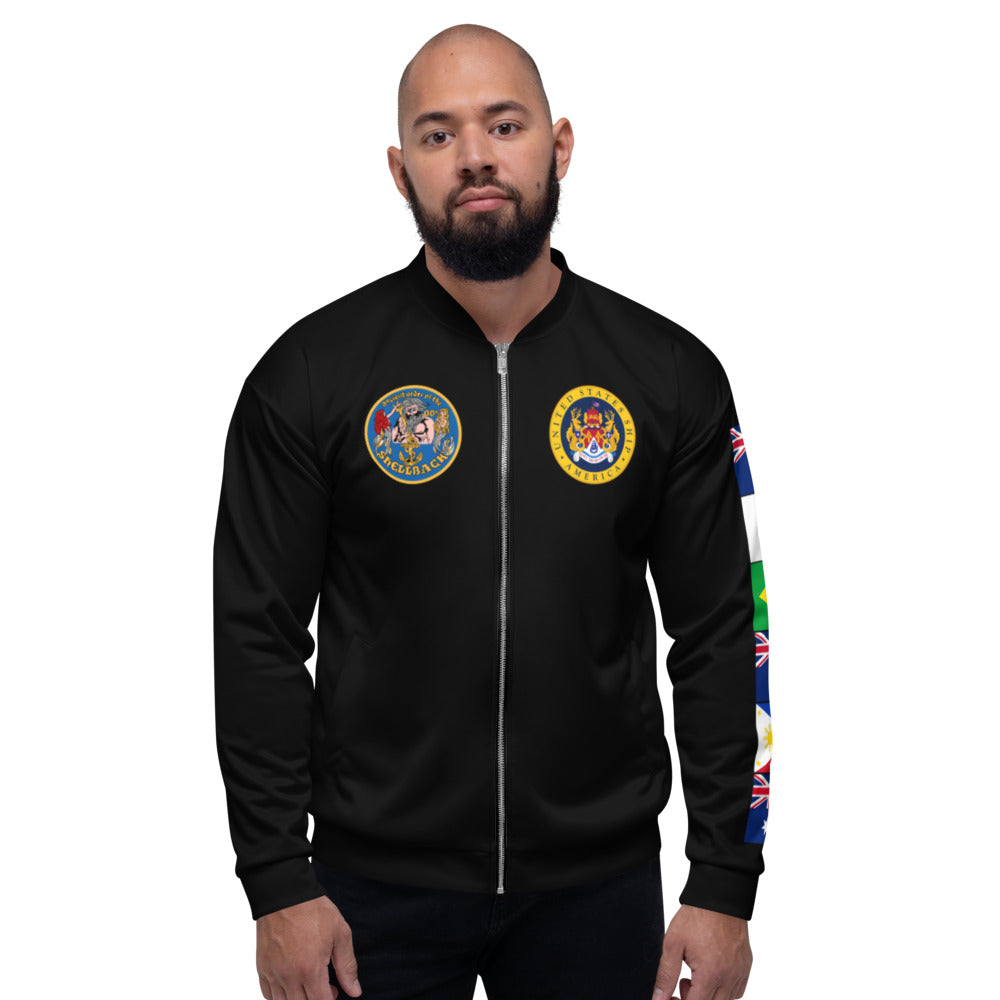 USS America (CVA-66) 1968 FP Cruise Jacket - Black – front view, white