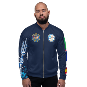 USS Enterprise (CVAN-65) 1964 FP Cruise Jacket - Shellback Sleeve – front view, white