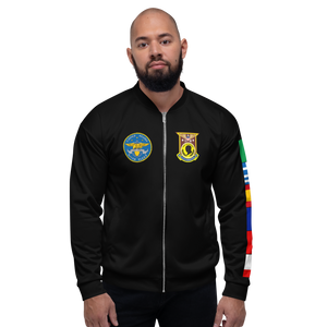 USS Forrestal (CVA-59) 1964-65 FP Cruise Jacket - Black – front view, white