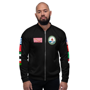 USS George H.W. Bush (CVN-77) 2014 FP Cruise Jacket - Black – front view, white