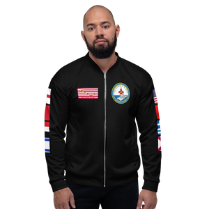 USS George H.W. Bush (CVN-77) 2017 FP Cruise Jacket - Black – front view, white
