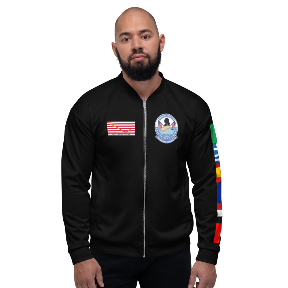 USS George Washington (CVN-73) 1996 FP Cruise Jacket - Black – front view, white