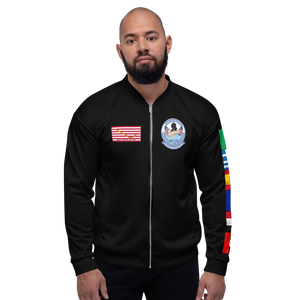 USS George Washington (CVN-73) 1996 FP Cruise Jacket - Black – front view, white