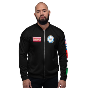 USS Enterprise (CVN-65) 2012 FP Cruise Jacket - Black – front view, white