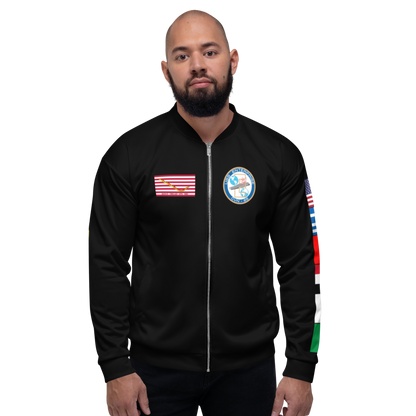 USS Enterprise (CVN-65) 2012 FP Cruise Jacket - Black – front view, white