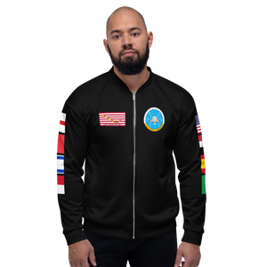USS Dwight D. Eisenhower (CVN-69) 1990 FP Cruise Jacket - Black – front view, white