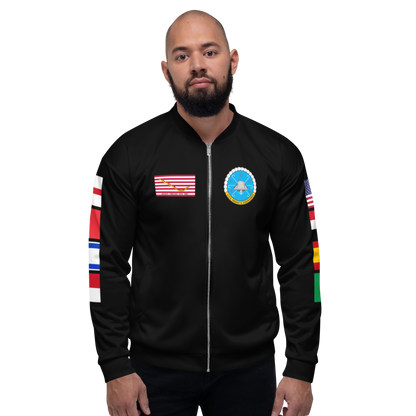 USS Dwight D. Eisenhower (CVN-69) 1990 FP Cruise Jacket - Black – front view, white