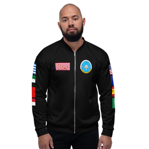 USS Dwight D. Eisenhower (CVN-69) 1998 FP Cruise Jacket - Black – front view, white
