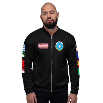 USS Dwight D. Eisenhower (CVN-69) 1998 FP Cruise Jacket - Black – front view, white