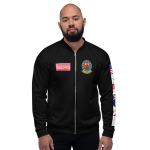 USS Independence (CVA-62) 1965 FP Cruise Jacket - Black – front view, white