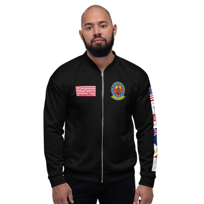 USS Independence (CVA-62) 1965 FP Cruise Jacket - Black – front view, white
