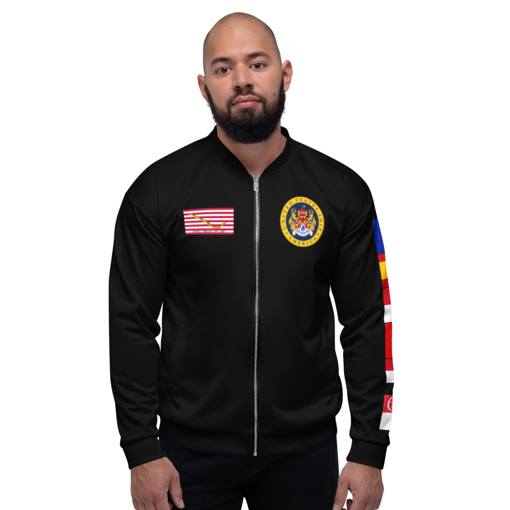 USS America (CV-66) 1989 FP Cruise Jacket - Black – front view, white