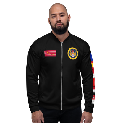 USS America (CV-66) 1989 FP Cruise Jacket - Black – front view, white
