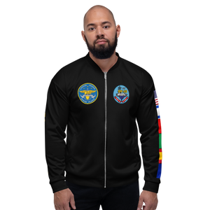 USS Coral Sea (CV-43) 1985-86 FR Cruise Jacket - Black – front view, white