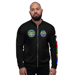 USS Coral Sea (CV-43) 1987-88 FP Cruise Jacket - Black – front view, white