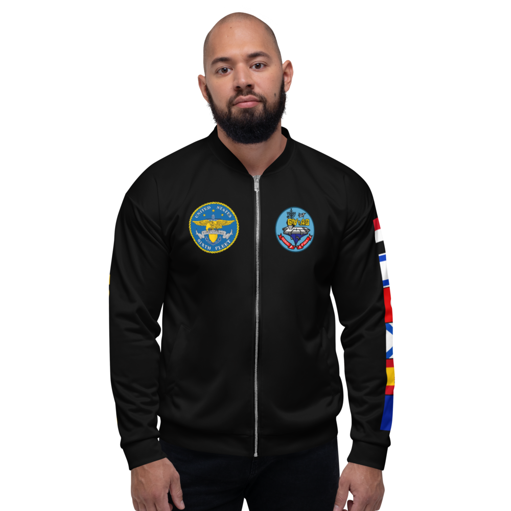 USS Coral Sea (CV-43) 1989 FP Cruise Jacket - Black – front view, white