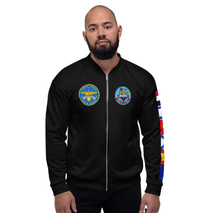 USS Coral Sea (CV-43) 1989 FP Cruise Jacket - Black – front view, white
