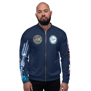 USS Enterprise (CVN-65) 1976-77 FP Cruise Jacket - Shellback – front view, white