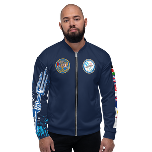 USS Enterprise (CVN-65) 1982-83 FP Cruise Jacket - Shellback – front view, white