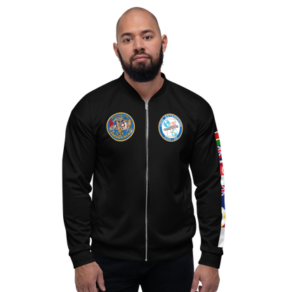 USS Enterprise (CVN-65) 1982-83 FP Cruise Jacket - Black – front view, white