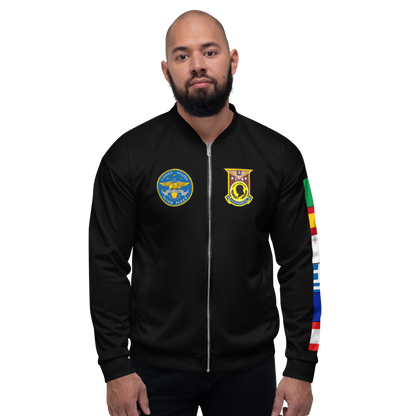 USS Forrestal (CVA-59) 1965-66 FP Cruise Jacket - Black – front view, white