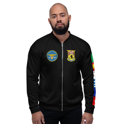 USS Forrestal (CVA-59) 1968-69 FP Cruise Jacket - Black – front view, white