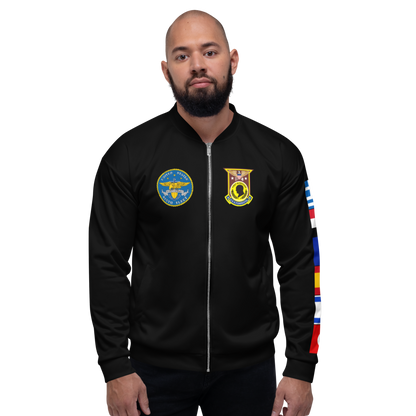 USS Forrestal (CV-59) 1991 FP Cruise Jacket - Black – front view, white