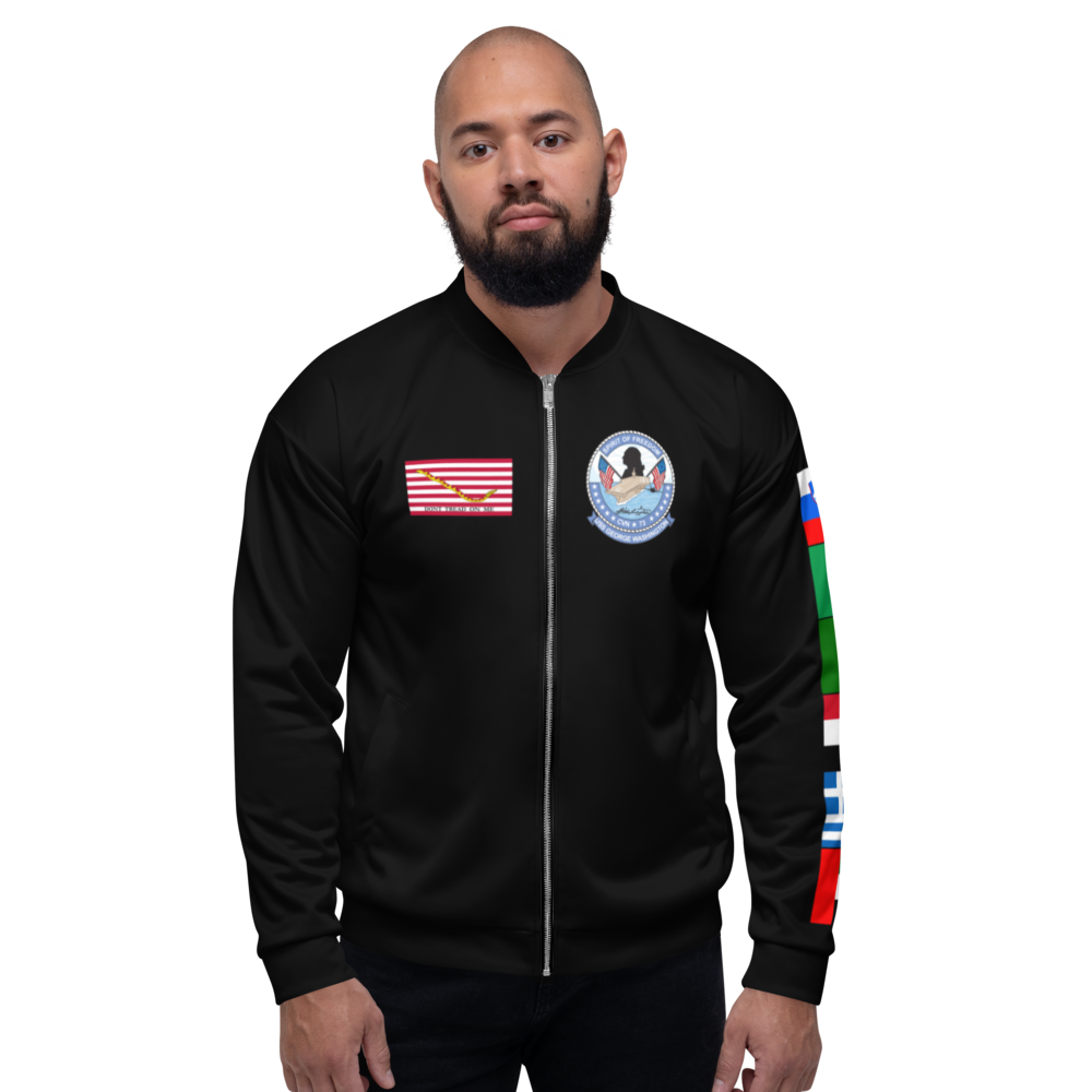 USS George Washington (CVN-73) 2002 FP Cruise Jacket - Black – front view, white