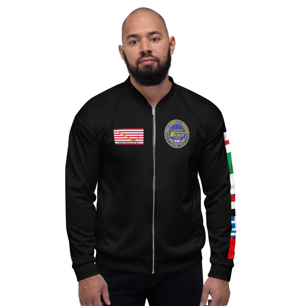 USS Harry S. Truman (CVN-75) 2004-05 FP Cruise Jacket - Black – front view, white