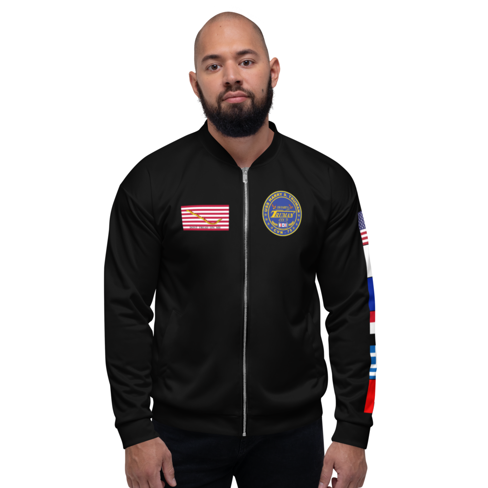 USS Harry S. Truman (CVN-75) 2010 FP Cruise Jacket - Black – front view, white