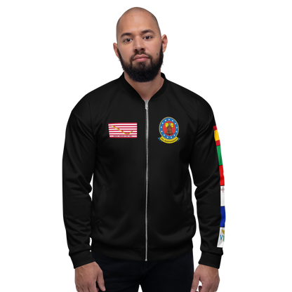 USS Independence (CVA-62) 1966-67 FP Cruise Jacket - Black – front view, white