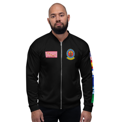 USS Independence (CV-62) 1979 FP Cruise Jacket - Black – front view, white