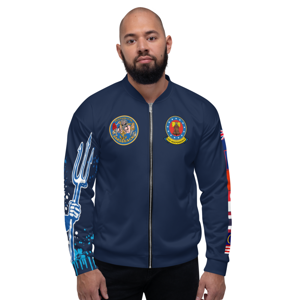 USS Independence (CV-62) 1997 FP Cruise Jacket - Shellback – front view, white
