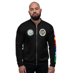 USS John F. Kennedy (CVA-67) 1971-72 FP Cruise Jacket - Black – front view, white
