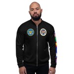USS John F. Kennedy (CV-67) 1986-87 FP Cruise Jacket - Black – front view, white