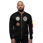 USS John F. Kennedy (CV-67) 1999-2000 FP Cruise Jacket - Black – front view, white