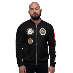 USS John F. Kennedy (CV-67) 1999-2000 FP Cruise Jacket - Black – front view, white