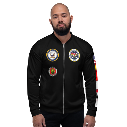 USS John F. Kennedy (CV-67) 2004 FP Cruise Jacket - Black – front view, white
