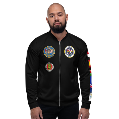 USS John F. Kennedy (CV-67) 1982 FP Cruise Jacket - Black – front view, white