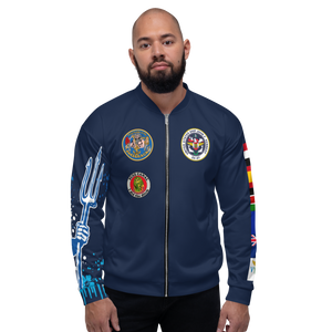 USS John F. Kennedy (CV-67) 1982 FP Cruise Jacket - Shellback – front view, white