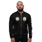 USS Kitty Hawk (CVA-63) 1962-63 FP Cruise Jacket - Black – front view, white
